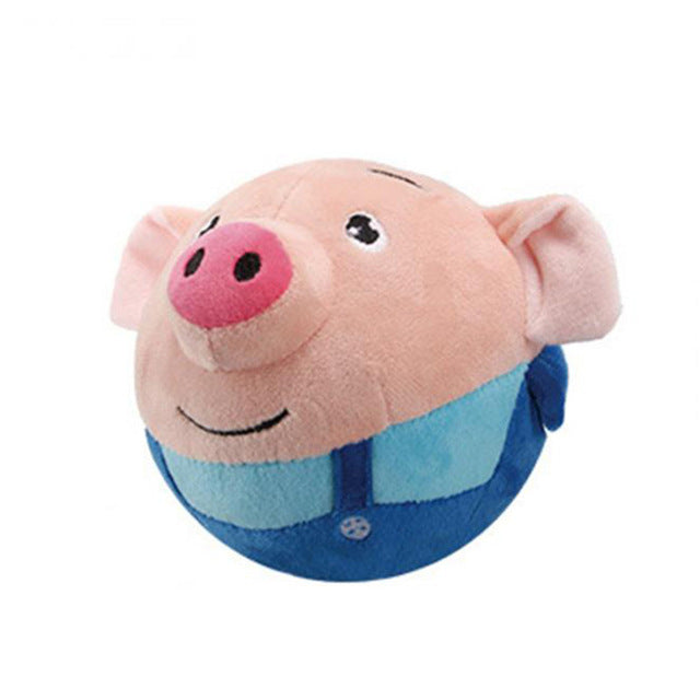 children Cartoon Ball Electric Toys Jump Ball Beating Sing Jump Baby Kids Gift Music Recording Plush Toys